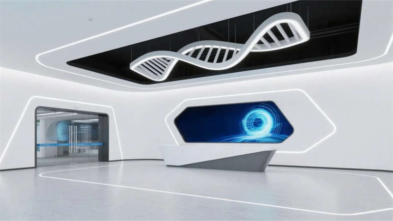 科技創新，簡約空間——合肥生物制藥廠展廳裝修設計效果圖