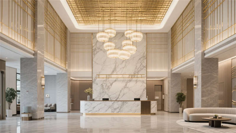 鎏金雅韻，合肥輕奢風格酒店裝修設計效果圖