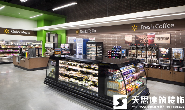 合肥比那里的裝修設計時尚與實用的結合，便利店裝修，便利店設計